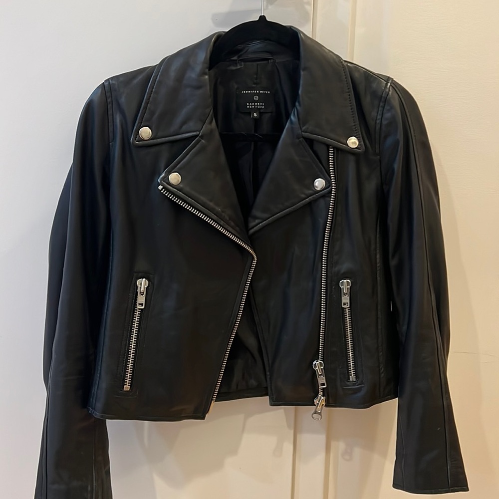 Lightly Worn Jennifer Meyer x Barney’s New York Leather Jacket - 100% Leather